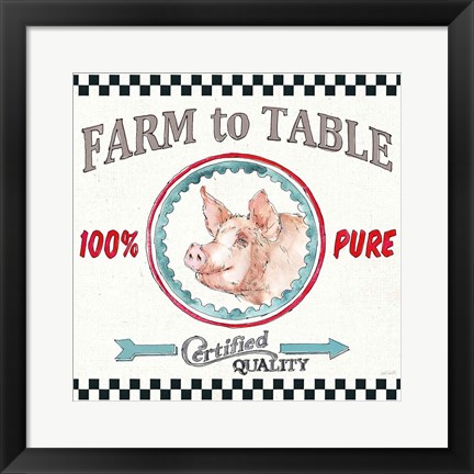 Framed Farm Signs IV Print