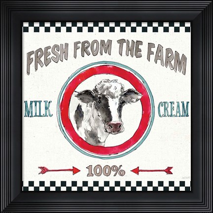 Framed Farm Signs III Print