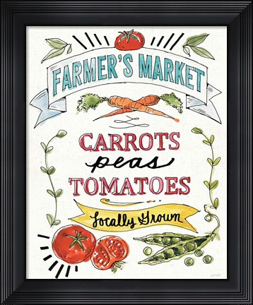 Framed Veggie Market VI Print