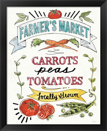 Framed Veggie Market VI Print