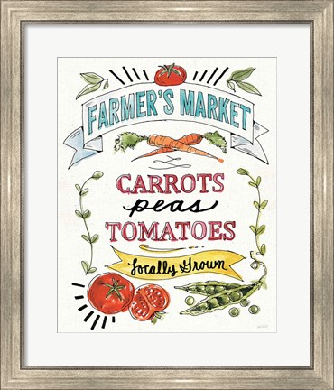 Framed Veggie Market VI Print