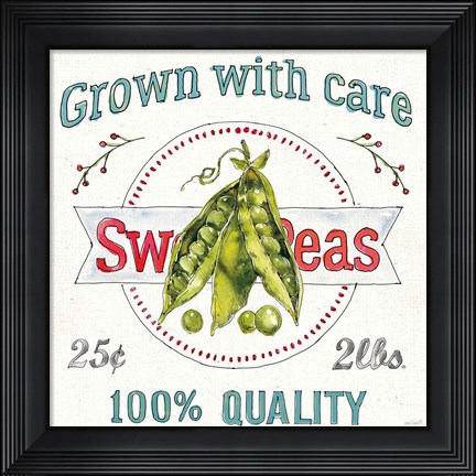 Framed Veggie Market IV Print