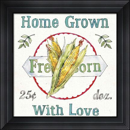 Framed Veggie Market III Print