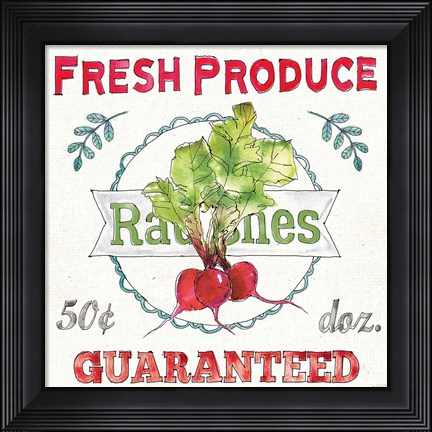 Framed Veggie Market II Print