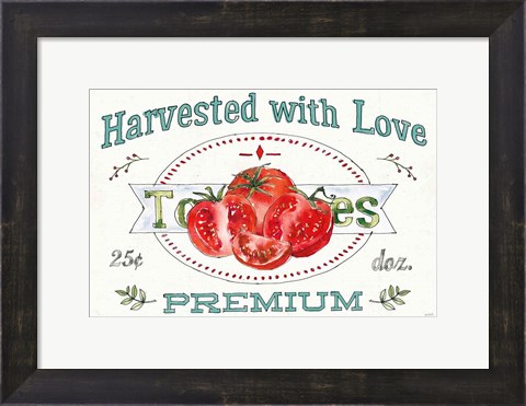 Framed Veggie Market I Print