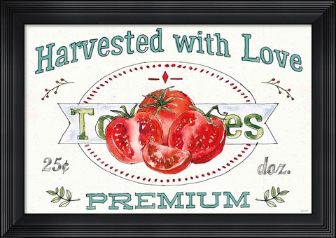 Framed Veggie Market I Print