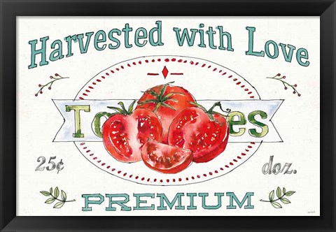 Framed Veggie Market I Print