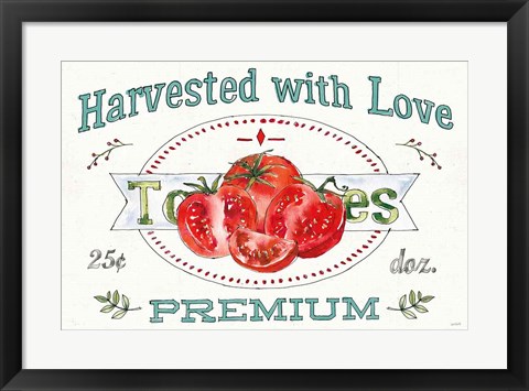 Framed Veggie Market I Print