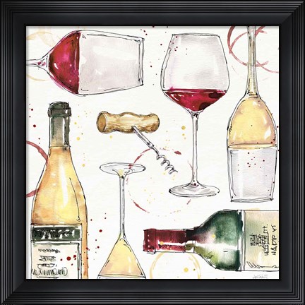 Framed Oaked and Aged III Print
