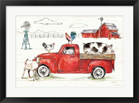 Framed Down on the Farm II No Words Print