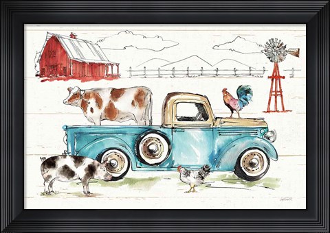 Framed Down on the Farm I No Words Print