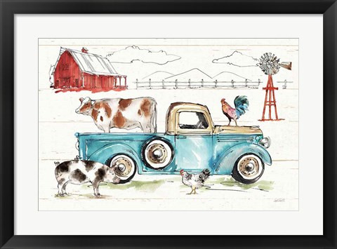 Framed Down on the Farm I No Words Print