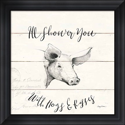 Framed Life at Home VII Shiplap Print
