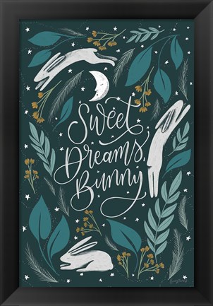 Framed Sweet Dreams Bunny II Print