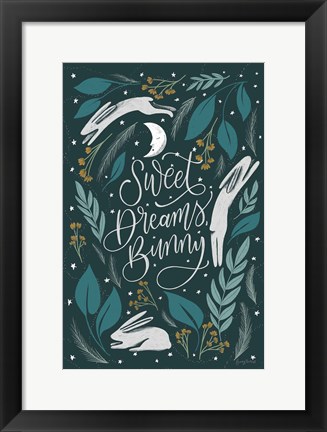 Framed Sweet Dreams Bunny II Print