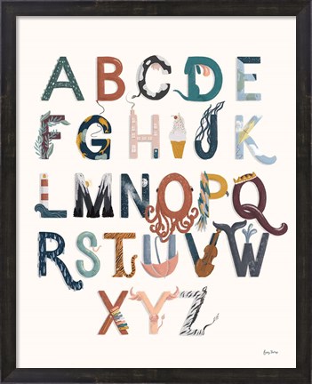 Framed Alphabet A to Z Print