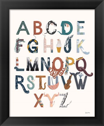 Framed Alphabet A to Z Print