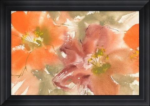 Framed Tribal Lilies II Print