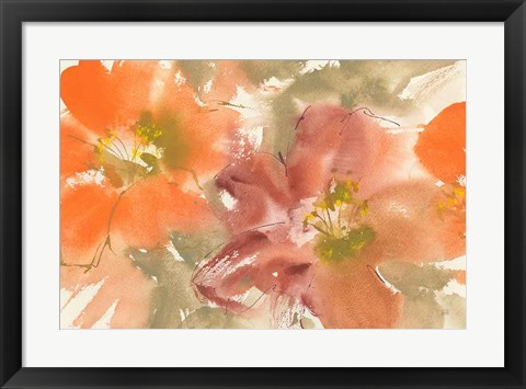 Framed Tribal Lilies II Print