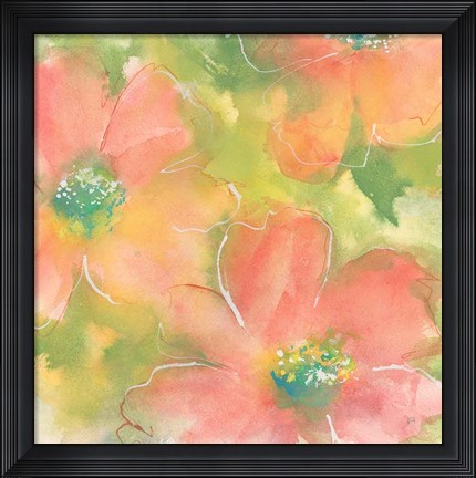 Framed Summer Cosmos I Print