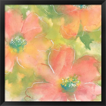 Framed Summer Cosmos I Print