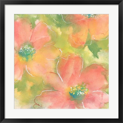 Framed Summer Cosmos I Print