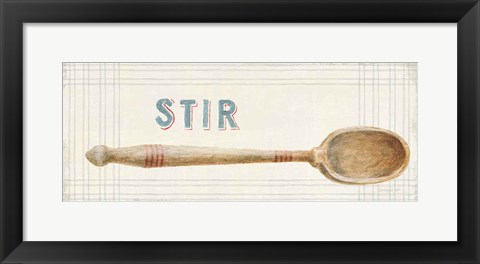 Framed Floursack Kitchen Sign III Print