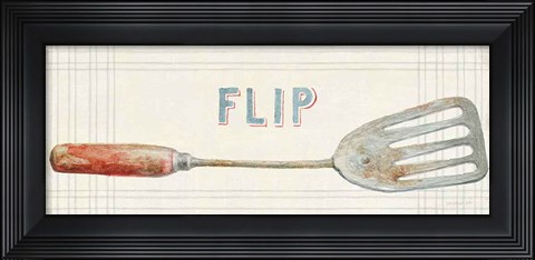Framed Floursack Kitchen Sign I Print