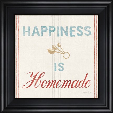 Framed Floursack Kitchen VIII Bold Print