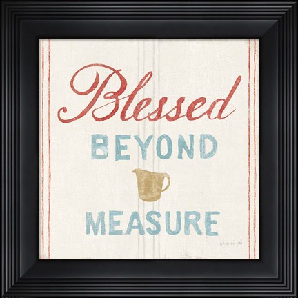 Framed Floursack Kitchen VI Bold Print