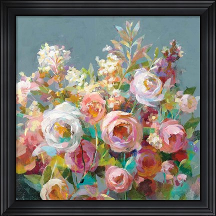 Framed Joy of the Garden Square II Print