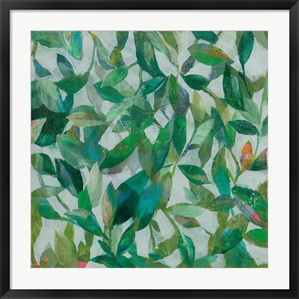 Framed Summer Garden Greenery I Print