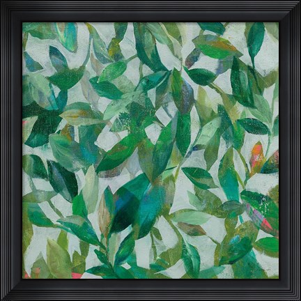 Framed Summer Garden Greenery I Print