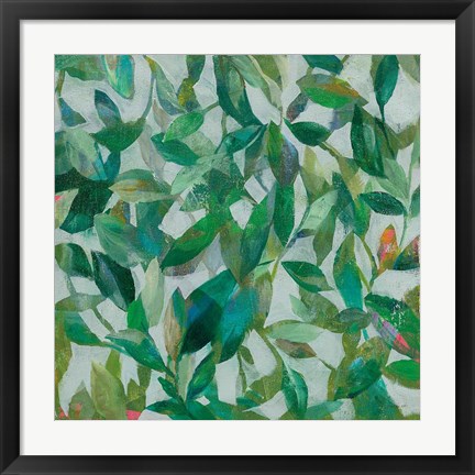 Framed Summer Garden Greenery I Print