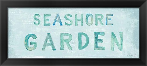 Framed Seashore Garden Sign Print