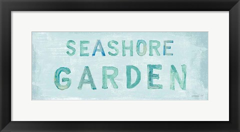 Framed Seashore Garden Sign Print