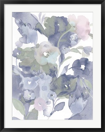 Framed Jewel Garden I Blue Print