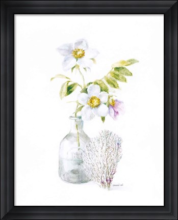 Framed Beach Flowers II Print