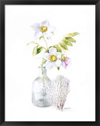 Framed Beach Flowers II Print