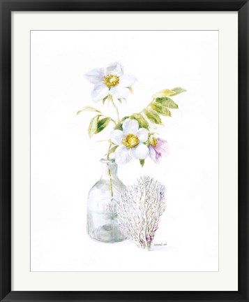 Framed Beach Flowers II Print