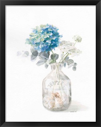 Framed Beach Flowers V Print