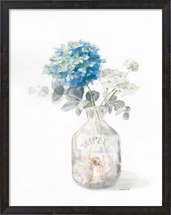 Framed Beach Flowers V Print