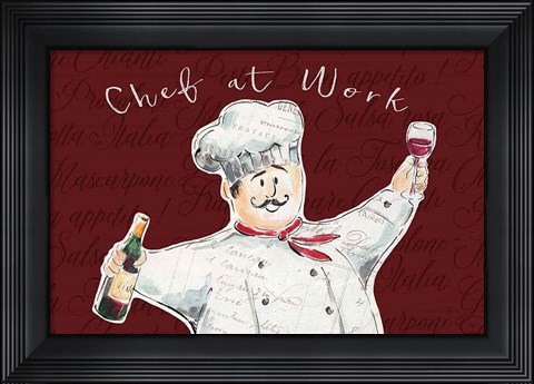 Framed Chef at Work II Print