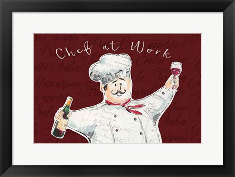 Framed Chef at Work II Print