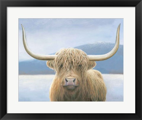 Framed Highland Cow v2 Print