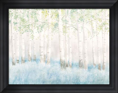 Framed Soft Birches Print