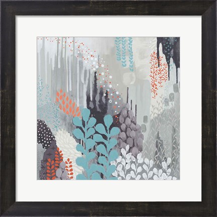 Framed Gray Forest II Print