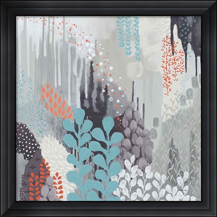 Framed Gray Forest II Print