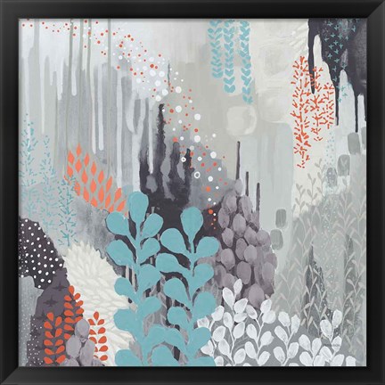 Framed Gray Forest II Print