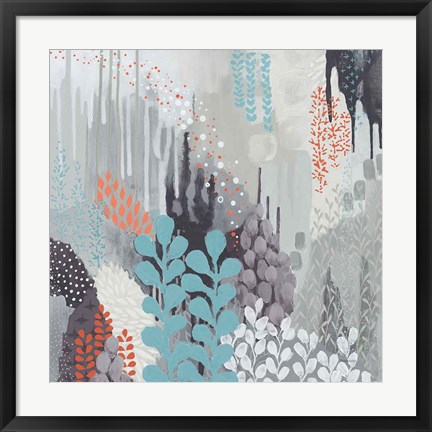 Framed Gray Forest II Print